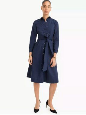 NWT JCrew navy shirt dress, size 2
